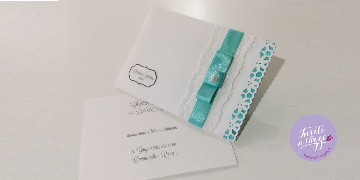 partecipazione matrimonio pizzo tiffany