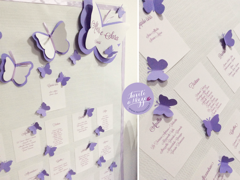 tableau mariage lilla farfalle