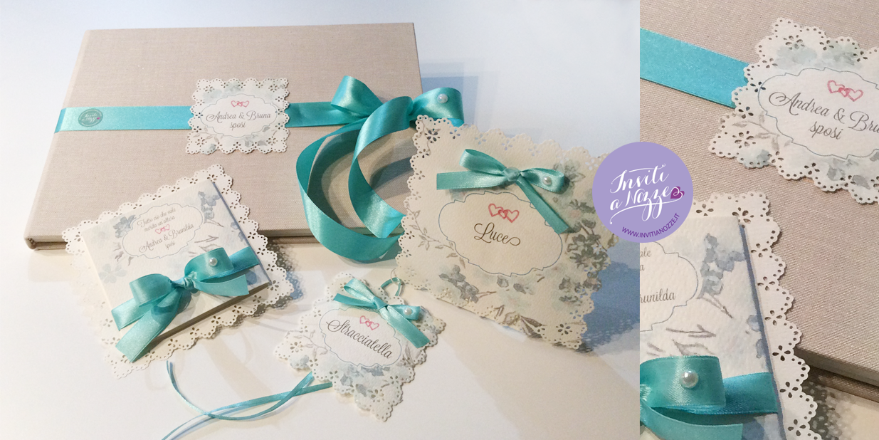 coordinato matrimonio nozze color tiffany e merletti