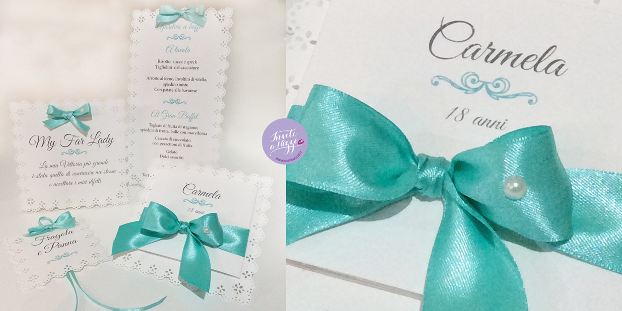 invito di compleanno 18 anni tiffany