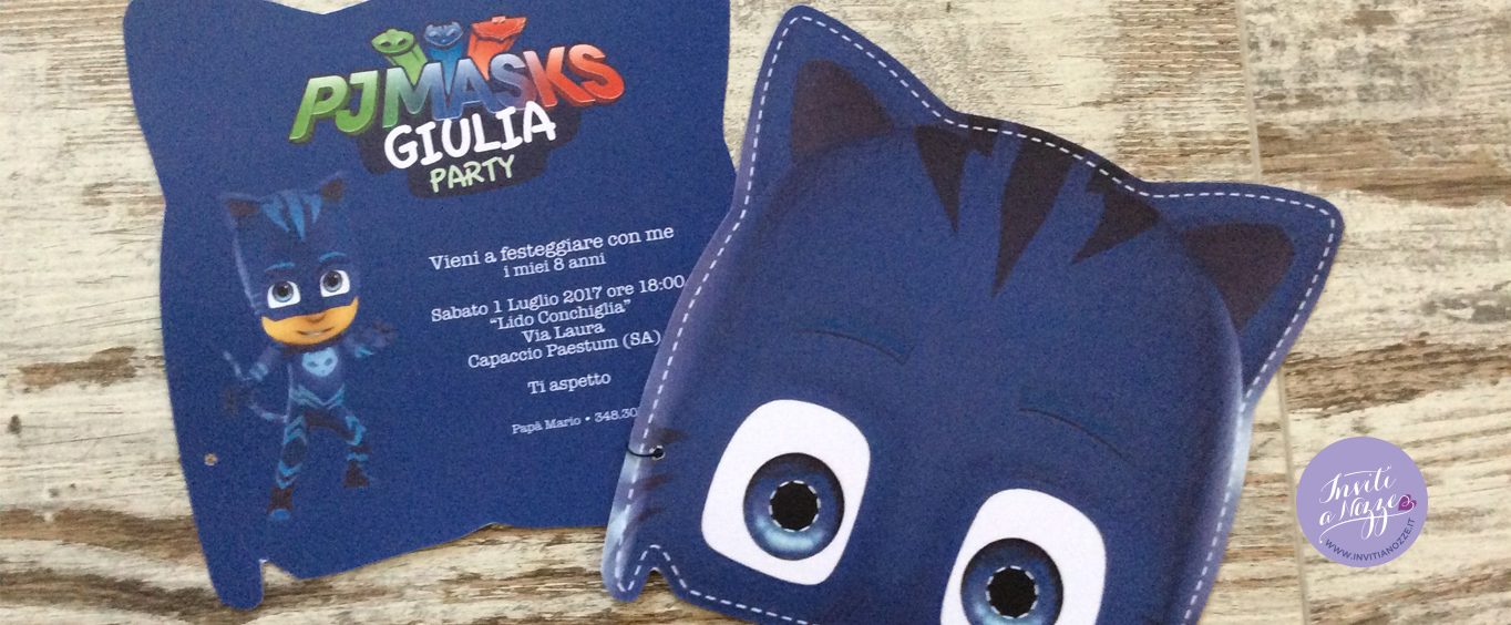 invito compleanno pj mask