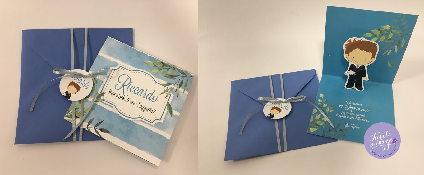 Invito vuoi essere la mia damigella/pagetto?