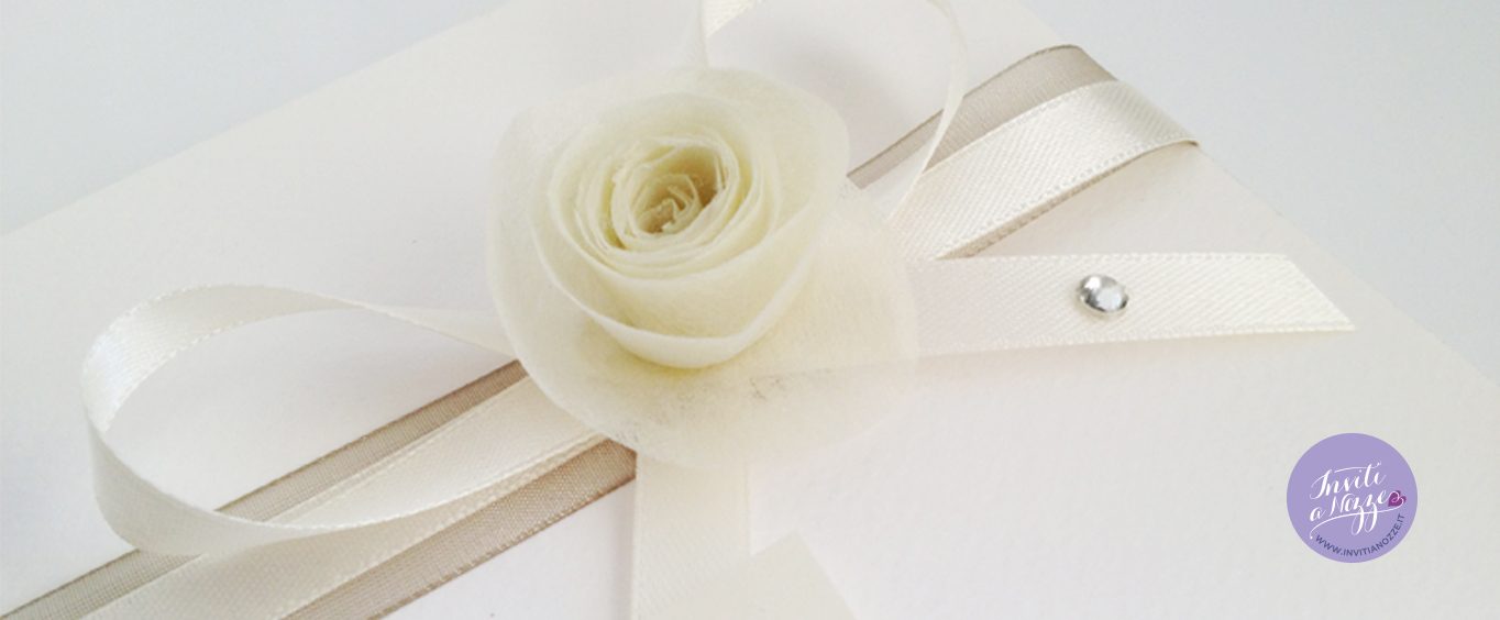 partecipazione di matrimonio avorio