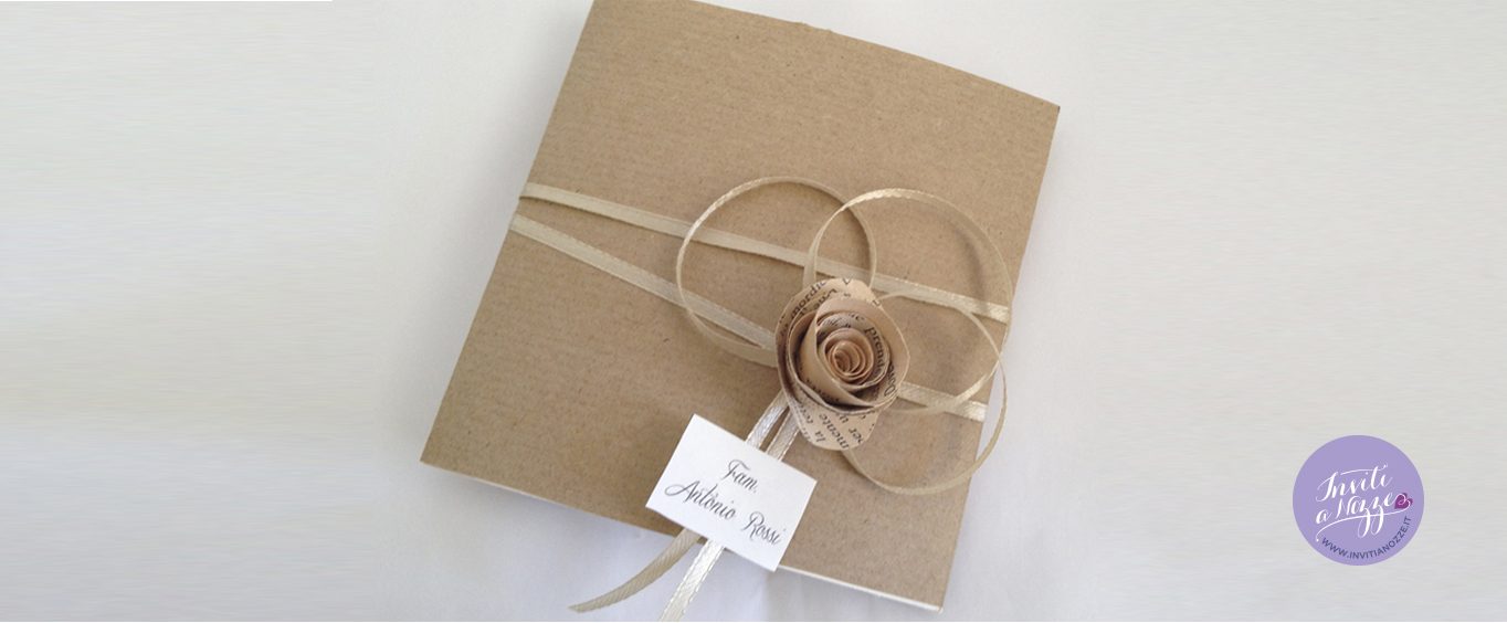 partecipazione vintage rustic