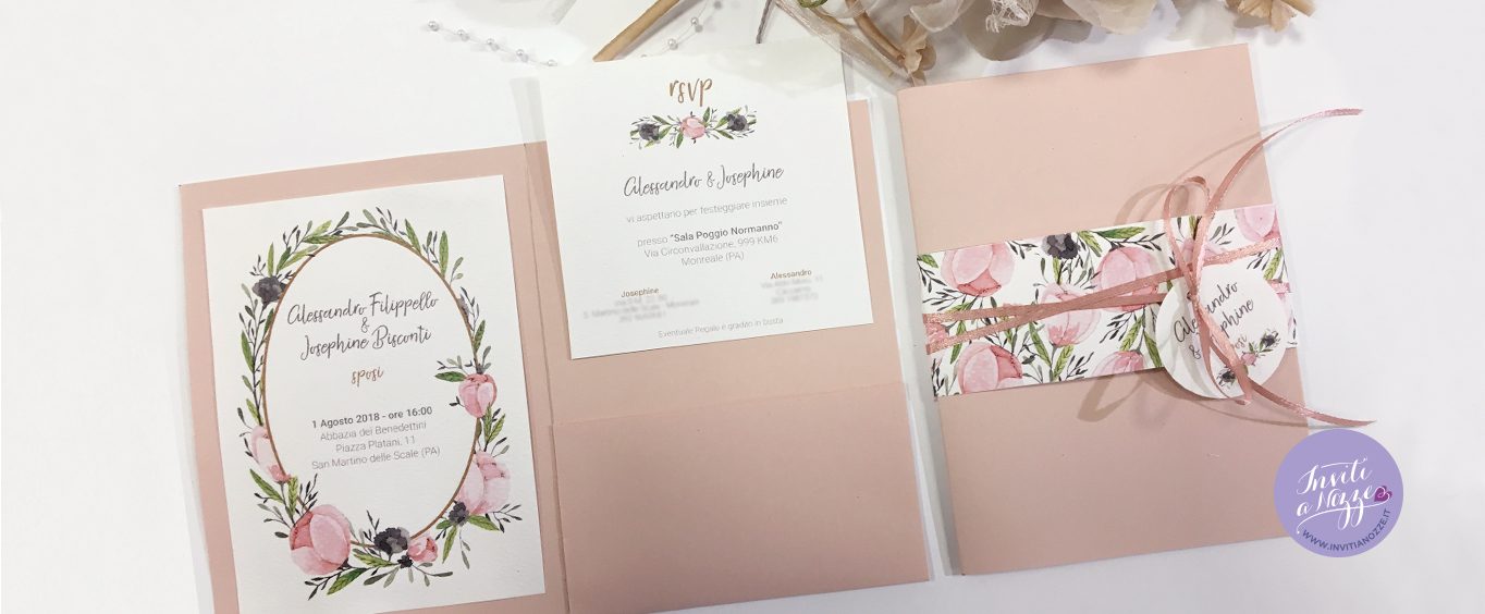 Partecipazione Rose Shabby Inviti A Nozze