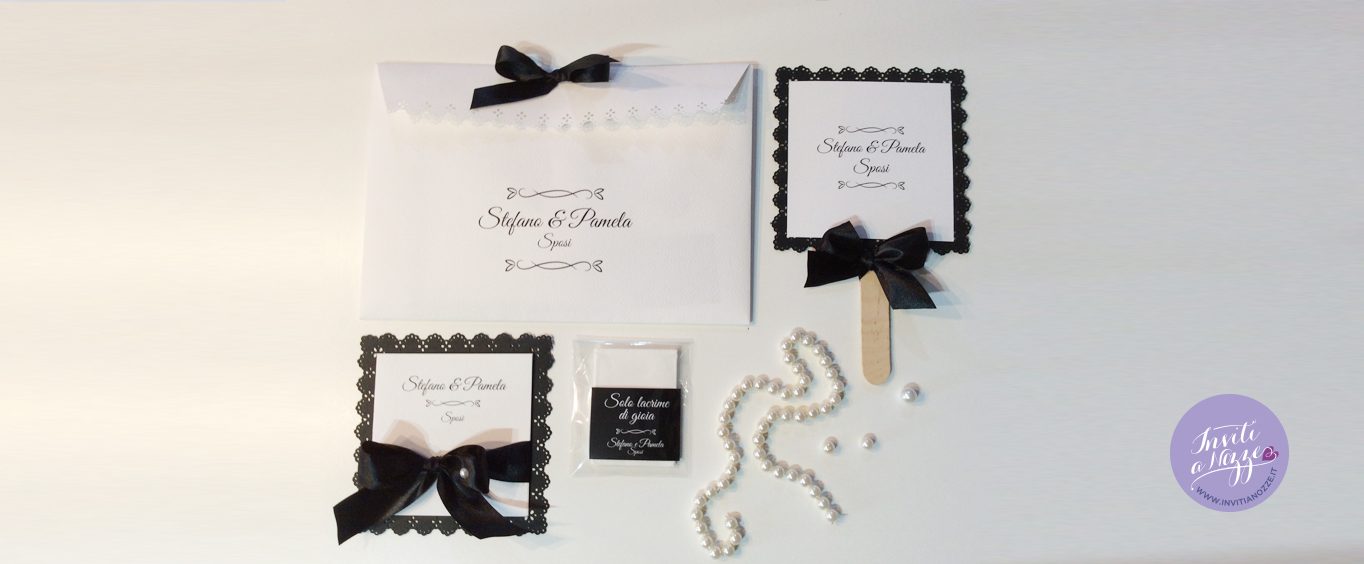 wedding bag black & white
